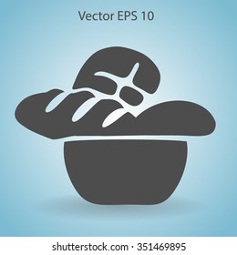 Flat sliced bread icon.