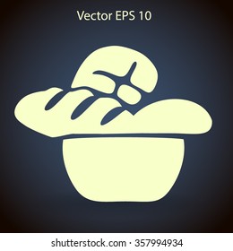 Flat sliced bread icon.