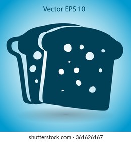 Flat sliced bread icon.