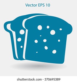 Flat sliced bread icon.