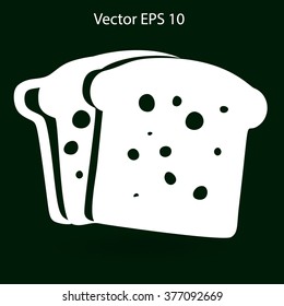 Flat sliced bread icon.