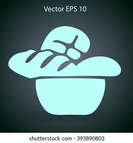 Flat sliced bread icon.