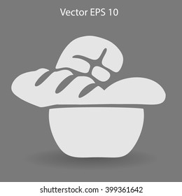 Flat sliced bread icon.