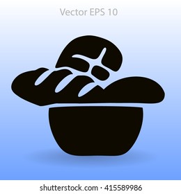 Flat sliced bread icon.