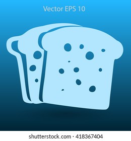Flat sliced bread icon.