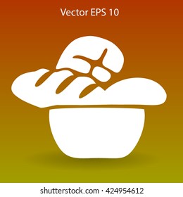 Flat sliced bread icon.