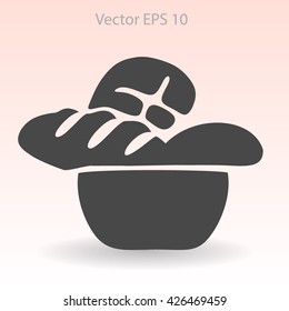 Flat sliced bread icon.