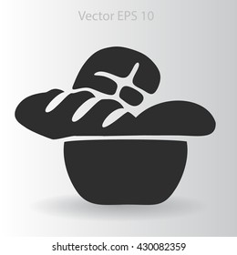 Flat sliced bread icon.