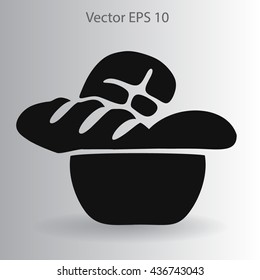 Flat sliced bread icon.