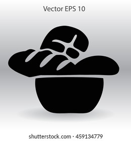 Flat sliced bread icon.