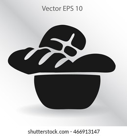 Flat sliced bread icon.