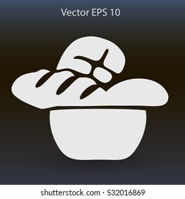Flat sliced bread icon.