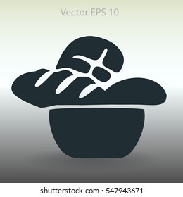 Flat sliced bread icon.