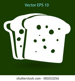 Flat sliced bread icon.