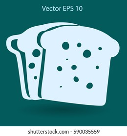 Flat sliced bread icon.