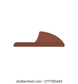 Zapatillas planas, icono de las zapatillas domésticas, icono de trozo de queso, ilustración vectorial aislada en fondo blanco