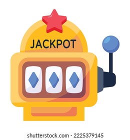 Flat slot machine icon design 