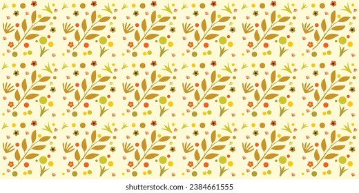 Flat small flowers pattern vektor