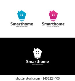 Flat Smart Home Logo Design