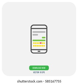 Flat smart phone screen icon vector