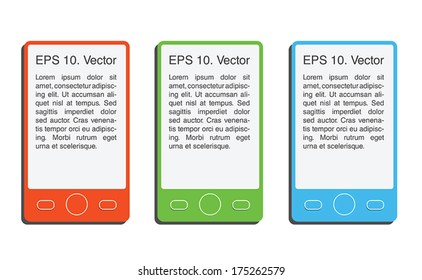 Flat smartphone design elements. EPS10 Vector illustration