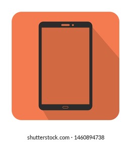 Flat smartphone icon vector illustration on color background 