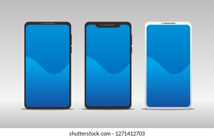 Flat smartphone vector on isolated background 