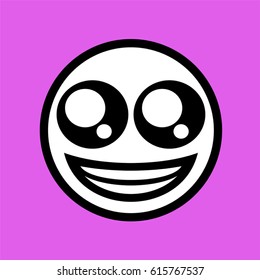 flat smile icon design