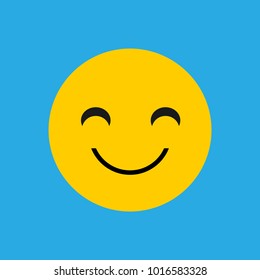 Flat Smile Icon, Simple Smile Face Icon