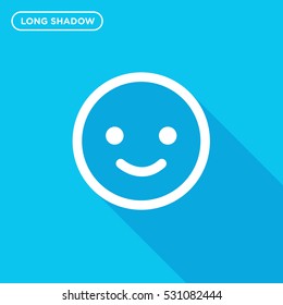 Flat smile icon vector