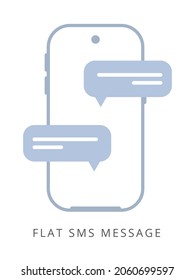 Flat SMS message. Mobile phone text