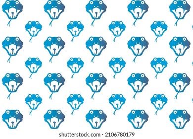 Flat Snake Head Pattern Background