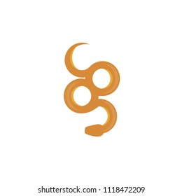 Flat snake logotype