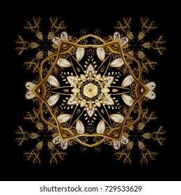 Flat snow doodle icons, snow flakes silhouette in black colors for christmas banner, cards. New year snowflake. 