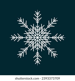 A Flat snow icons, silhouette. Nice element for Christmas banner, cards. New year ornament concept vector, illustration