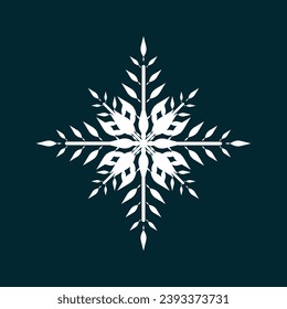 Ein Flachschnee-Ikonen, Silhouettenobjekt, Schneeflocken-Winterset aus schwarz einzeln auf neun Symbolsilhouette auf weißem Hintergrund