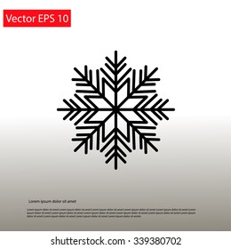 Flat snowflake. Icons isolated on a white background. Element for your design