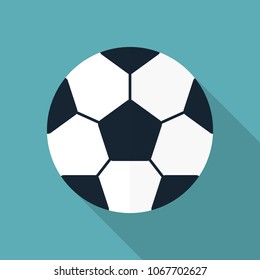 Flat Soccer Ball Icon