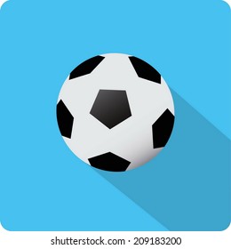 flat soccer ball icon