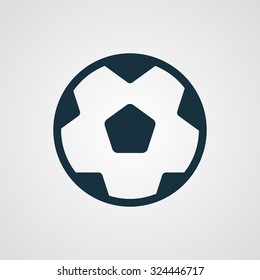 Flat Soccer Ball Icon