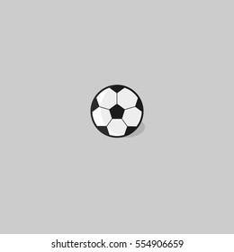 Flat Soccer or Foot Ball. Isolated.