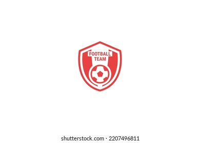 Flat soccer football logo design illustration idea