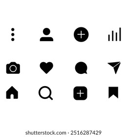 Flat Social icons and notifications set