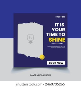 flat social media ads post template