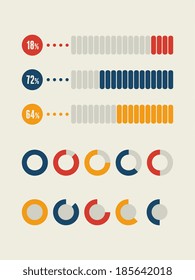 Infografía plana de medios sociales. Plantilla de vectores.