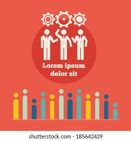 Infografía plana de medios sociales. Plantilla de vectores.