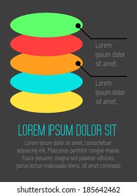 Flat Social Media Infografik. Vektorvorlage.