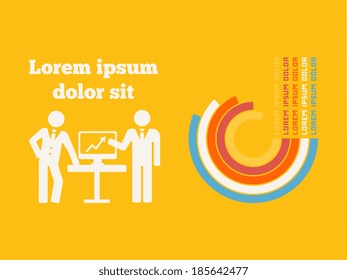 Infografía plana de medios sociales. Plantilla de vectores.