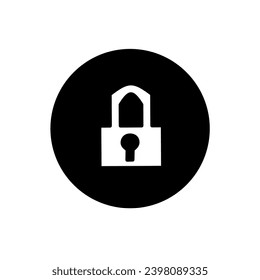 flat social media locked padlock icon.