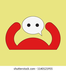 Flat social network icon, people network icon